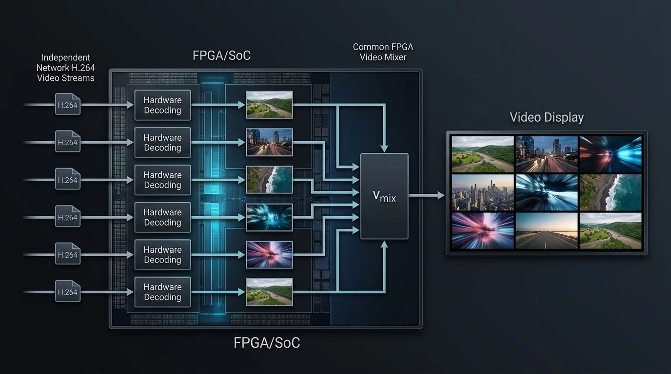 Low-latency FPGA video pipeline architecture